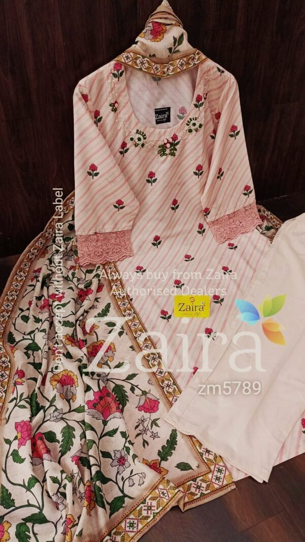 Muslin Digital Print Suit ZM5789 - Image 2
