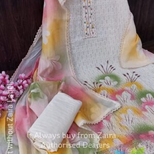 Khadi Cotton Embroidery Suit ZM6261