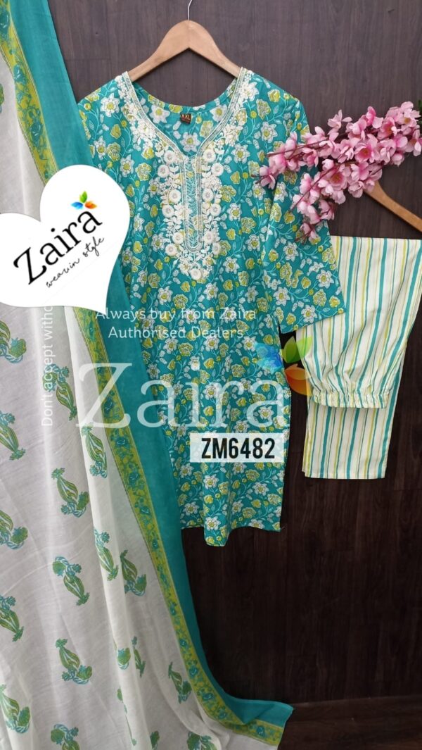 Zaira Designer Cotton Stitched Suit ZM6482