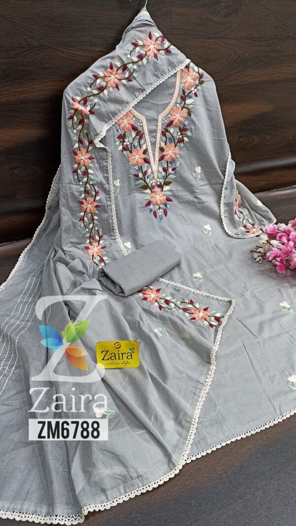 Cotton Designer Embroidery Suit ZM6788