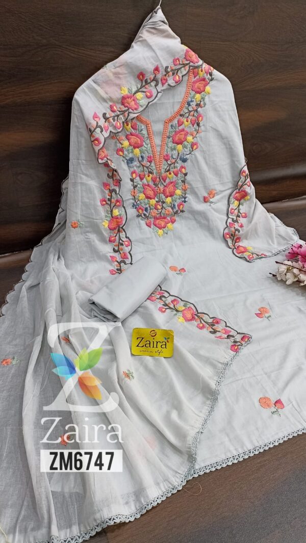 Cotton Designer Embroidery Suit ZM6747