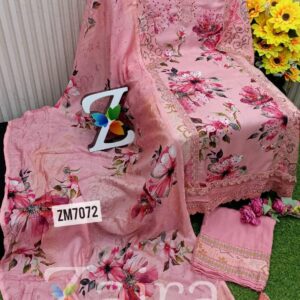 Pure Miuslin Digital Print Suit ZM7072