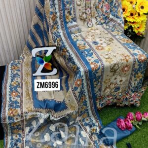 Pure Miuslin Digital Print Suit ZM6996