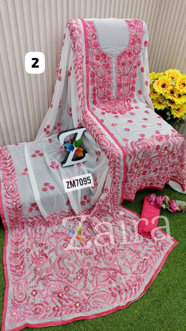 ZAIRA DESIGENR PHULKARI SUIT ZM7095