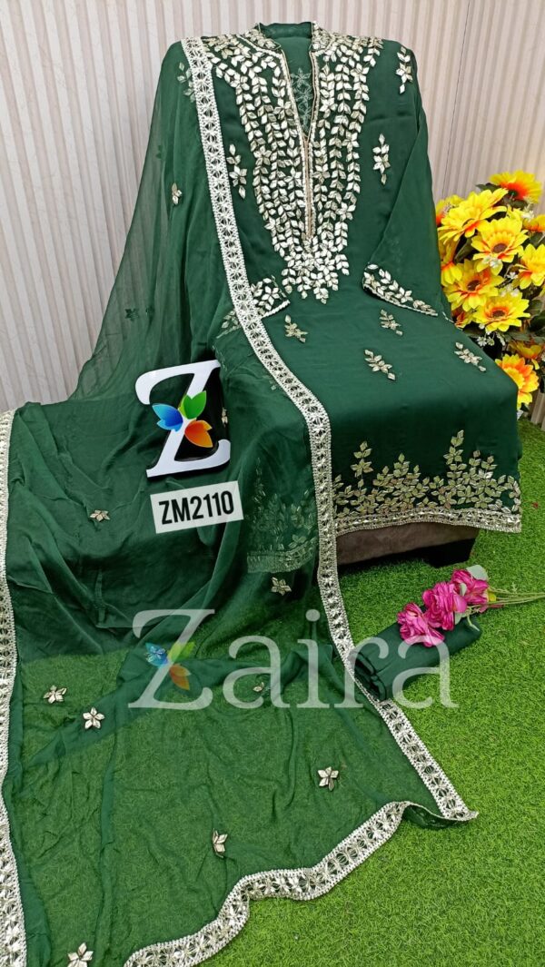 zm2110_24_gg ZAIRA DESIGENR GOTA WORK SUIT ZM2110