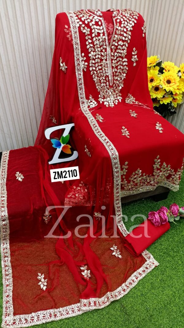 zm2110_r ZAIRA DESIGENR GOTA WORK SUIT ZM2110