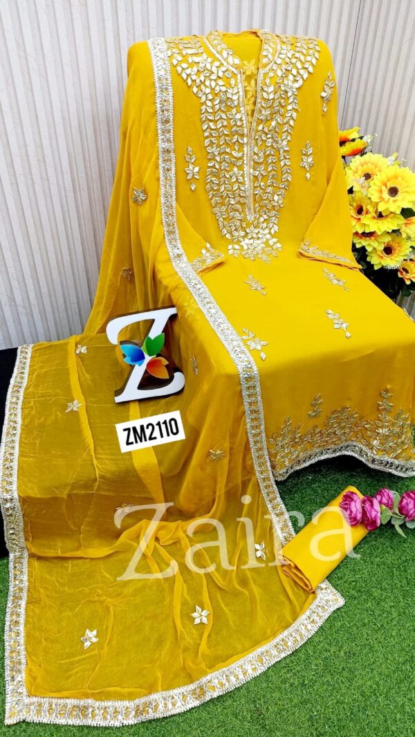 zm2110_y ZAIRA DESIGENR GOTA WORK SUIT ZM2110