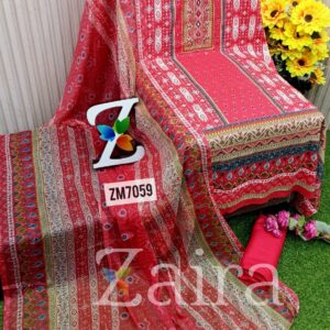 Cambric Cotton Printed Suit ZM7059