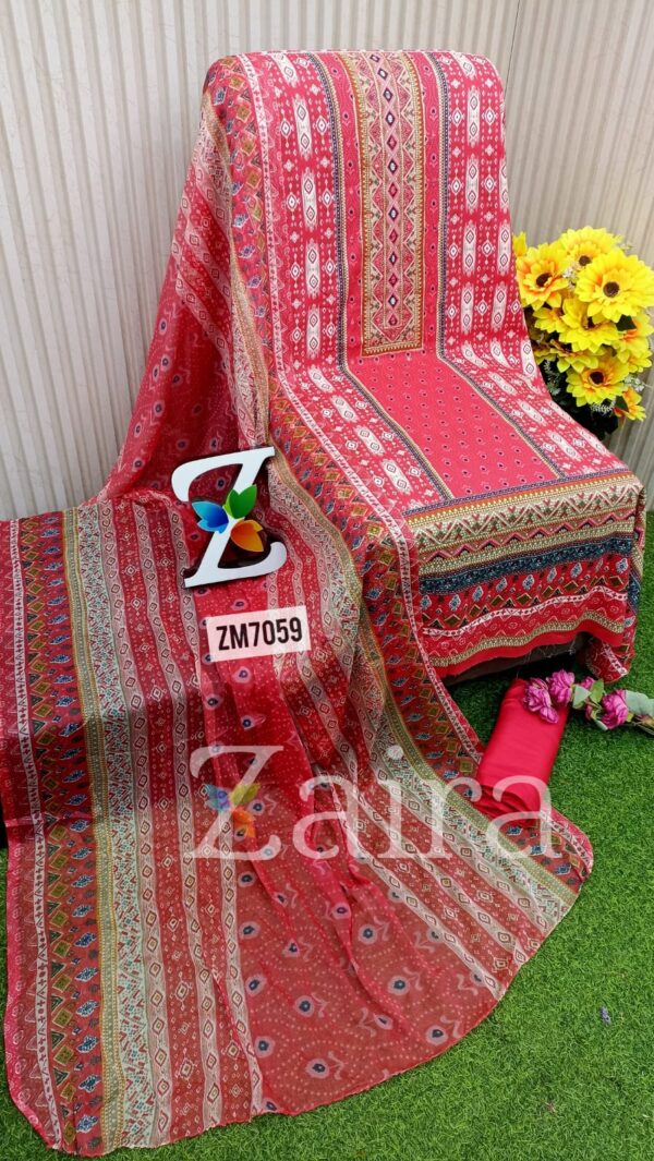 Cambric Cotton Printed Suit ZM7059