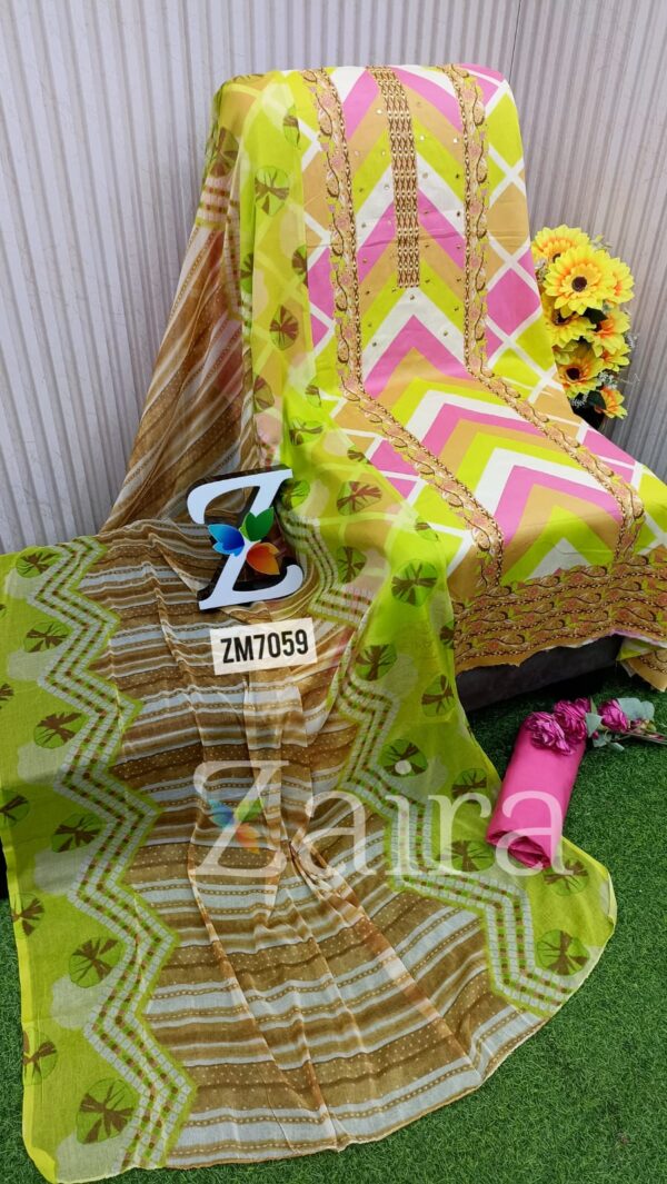 Cambric Cotton Printed Suit ZM7059