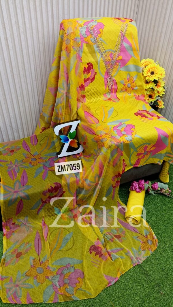 Cambric Cotton Printed Suit ZM7059